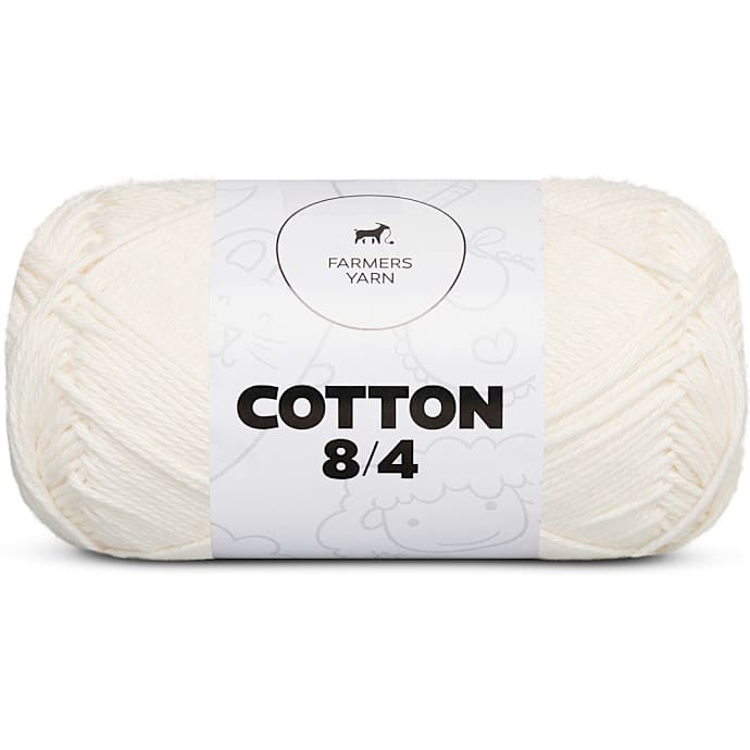 Farmers Yarn 8/4 Bomuldsgarn Råhvid
