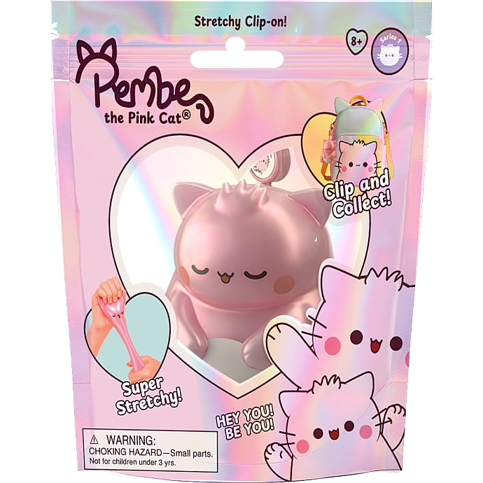 Pembe Squishy Friends nøgleringe 9 cm