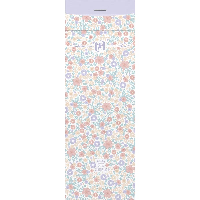 Oxford Floral Indkøbsblok - blomster
