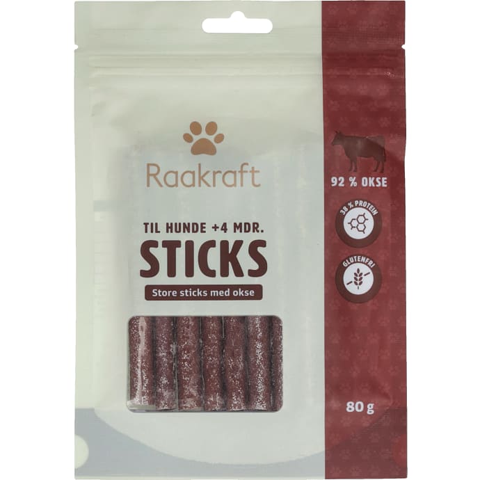 Raakraft Snackstænger med Okse