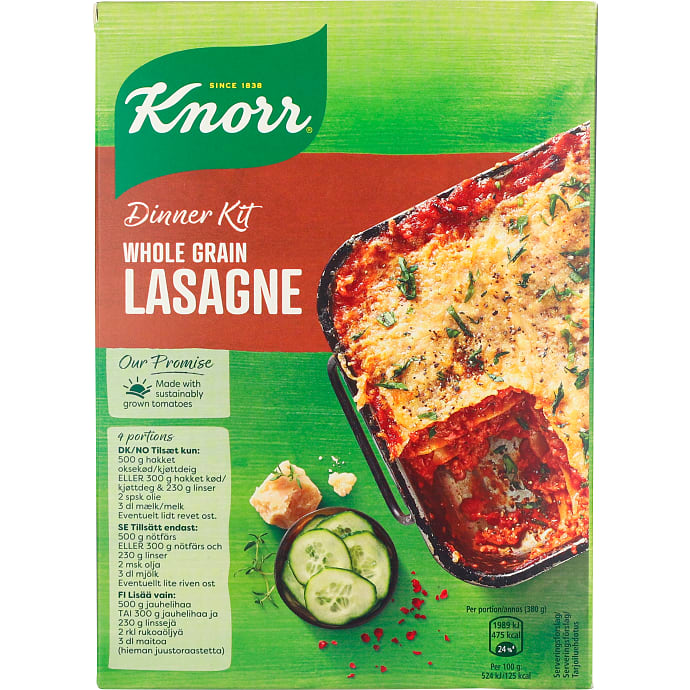 Knorr Lasagne Fuldkorn Dinner Kit