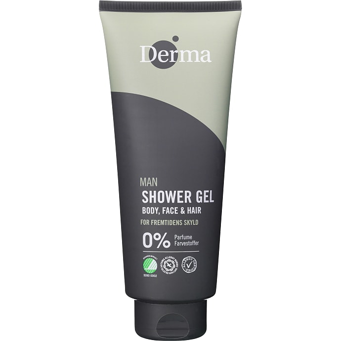 Derma 3-i-1 shower gel parfumefri 350 ml