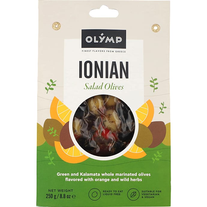 Olymp Grønne og Kalamata Oliven med Sten