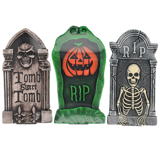Halloween gravsten 40 cm - flere varianter - assorteret