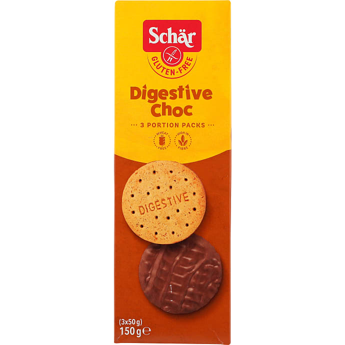 Schär Digestive Kiks med Chokoladeovrtræk Glutenfri 150 g