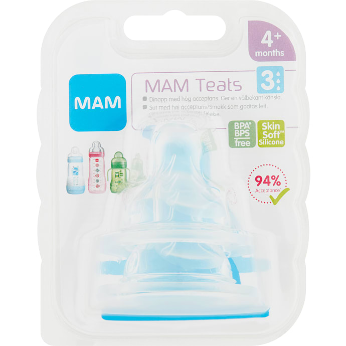 Mam Flaskesutter silikone medium flow 2 stk