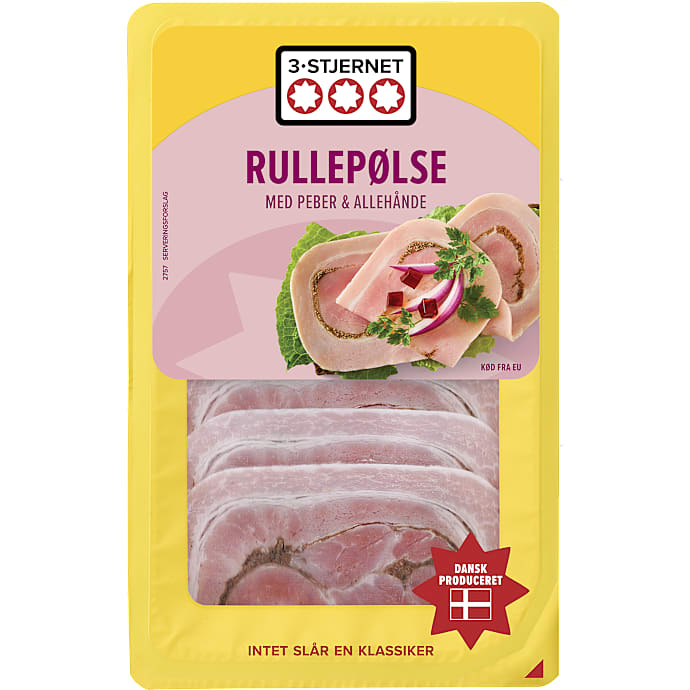 Rullepølse i skiver
