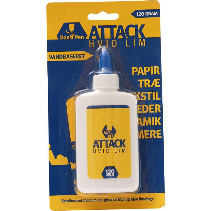 Danpen Attack hvid lim