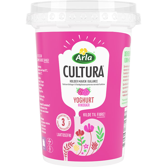 Yoghurt m. hindbær 1,3% fedt laktosefri