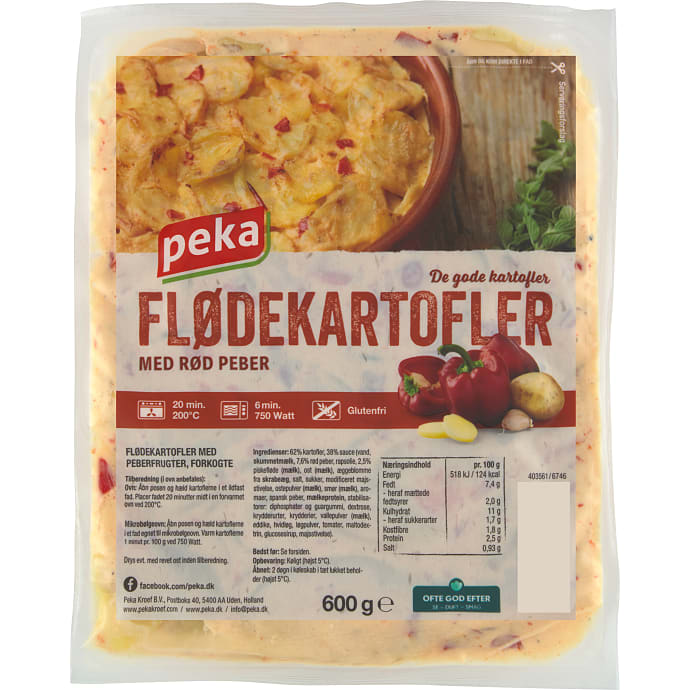 Flødekartofler m. rød peber