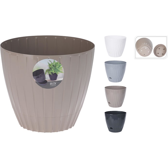 Plastikkrukke 17x15 cm – flere varianter – assorteret