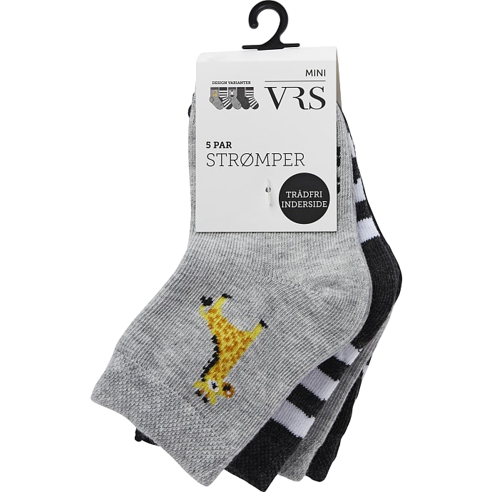 VRS Baby Strømper 5-pak Str. 20/22 Multifarvet
