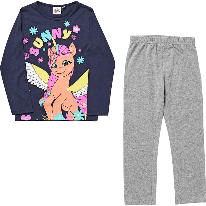 My Little Pony pyjamas str. 122/128 - mørkeblå/grå