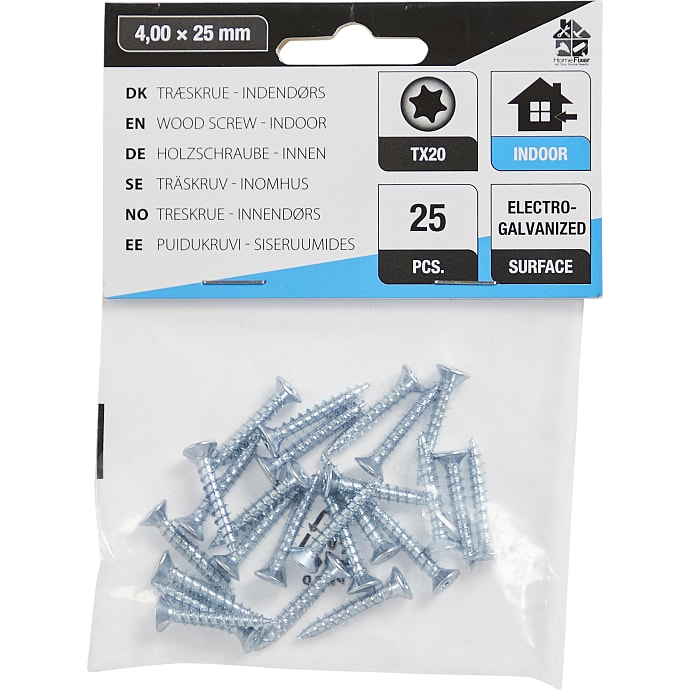 HomeFixer Skruer 4.0x25 mm