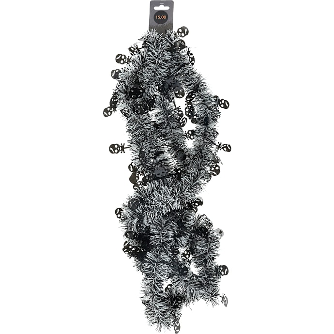 Halloween lametta guirlande 3 meter - flere varianter - assorteret
