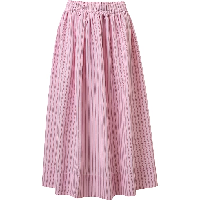VRS Dame Stribet Nederdel Rosa