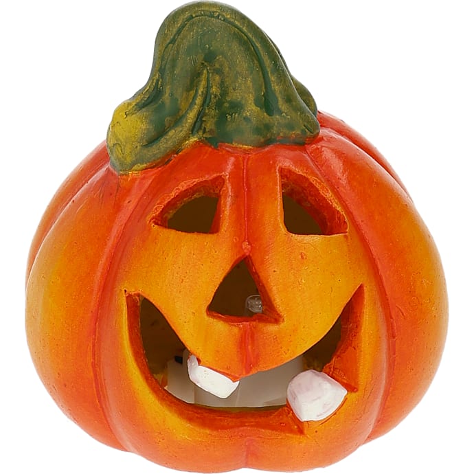 Halloween græskar med LED - flere varianter - assorteret