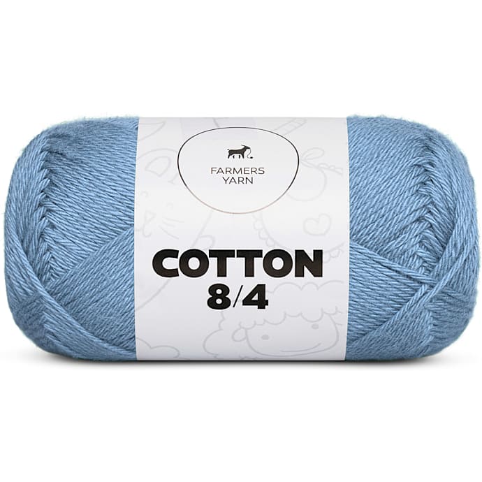 Farmers Yarn 8/4 Bomuldsgarn Støvet Blå