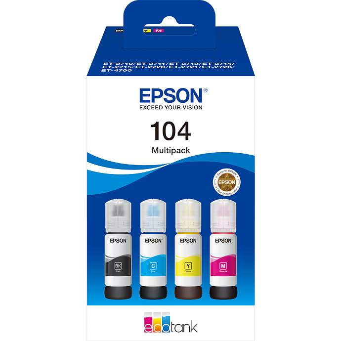 Epson T104 Ecotank multipakke