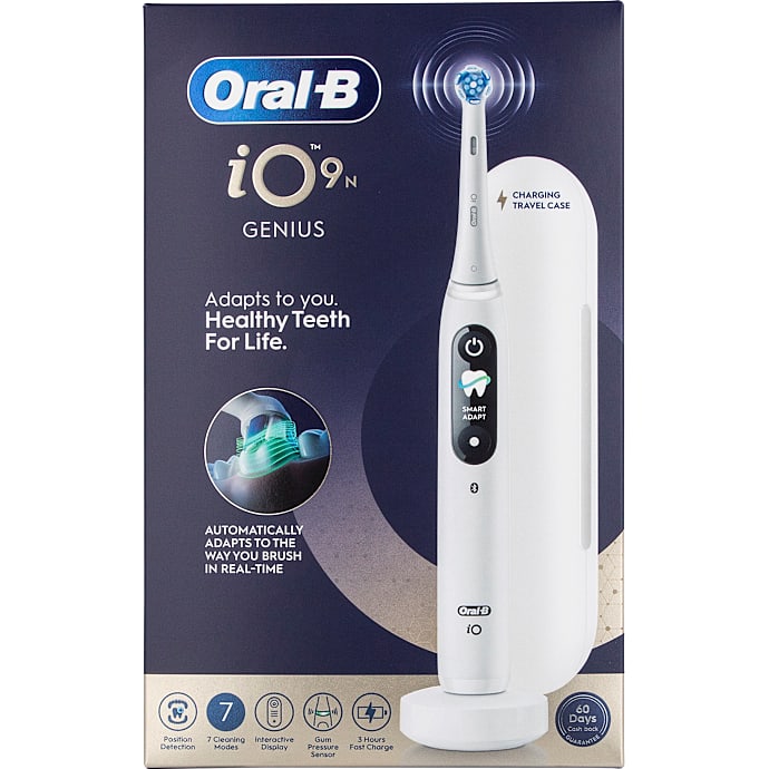 Oral-B iO9 Elektrisk Tandbørste White Alabaster