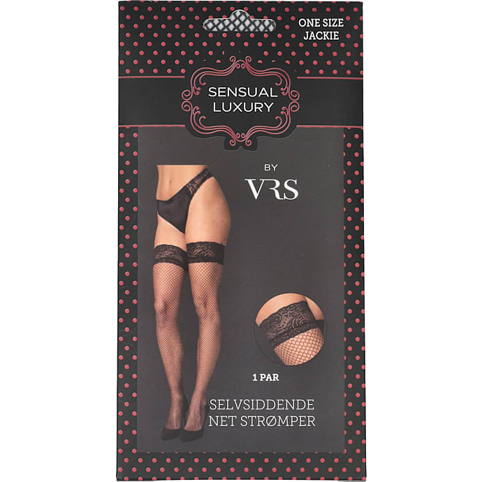VRS Dame selvsiddende strømper onesize sort