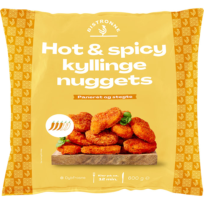 Bistronne Kyllingenuggets m. krydderi 600 g