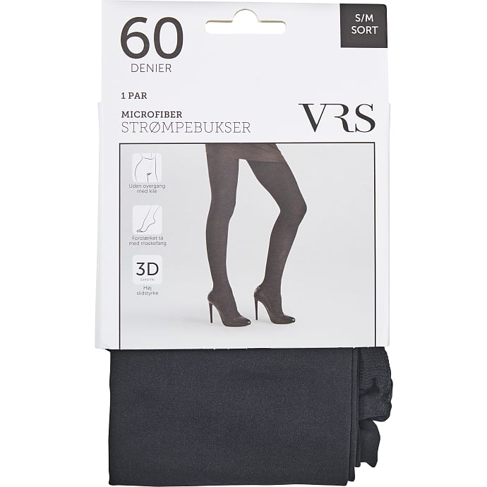 VRS strømpebukser microfiber str. S/M - sort