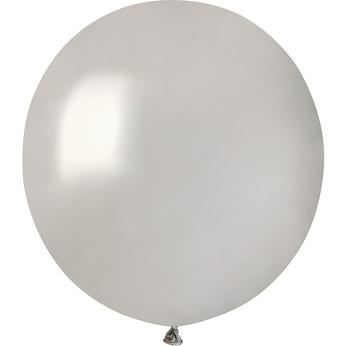 Latexballoner 48 cm metallic sølv
