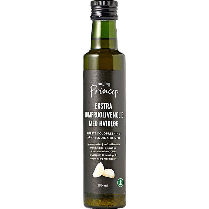 Ekstra jomfruolivenolie m. hvidløg – produktbillede