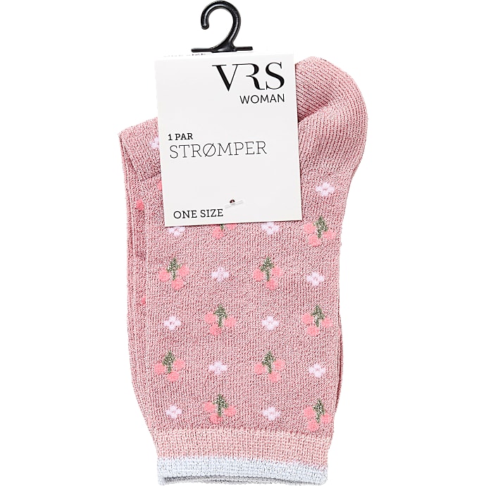 VRS dame glimmerstrømper str. onesize - rosa