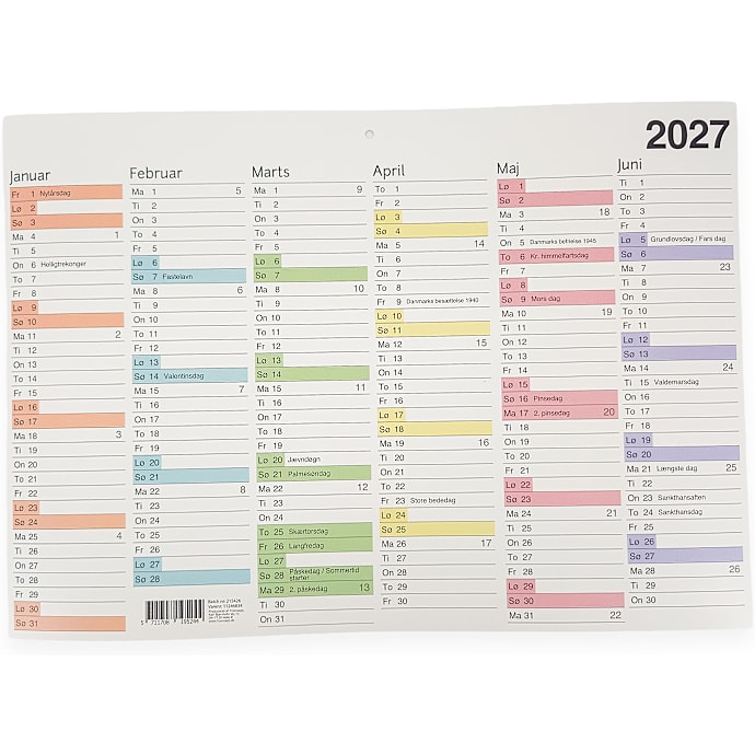 Kalender 2027 - pap