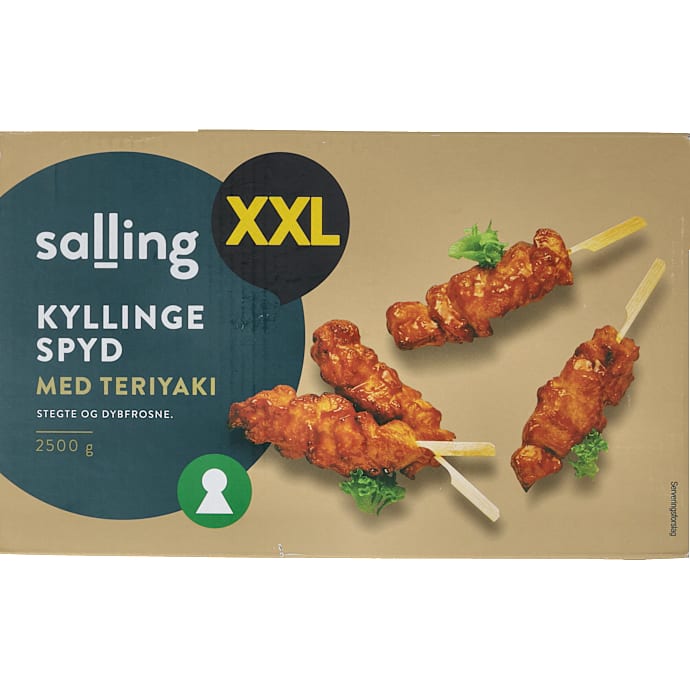 Kyllingespyd m. teriyaki