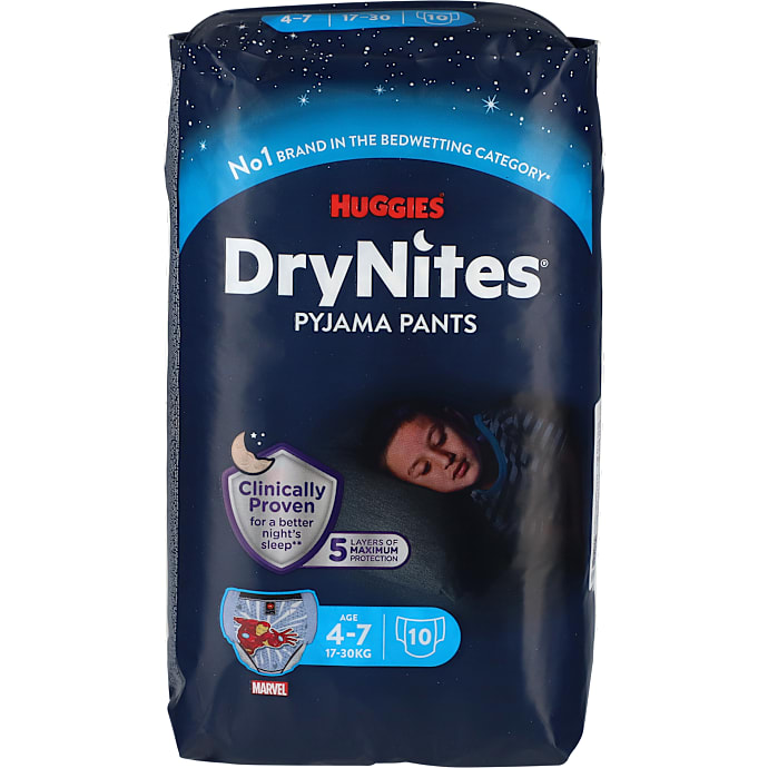 Huggies Natbleer str. 4-7 år 17-30 kg 10 stk