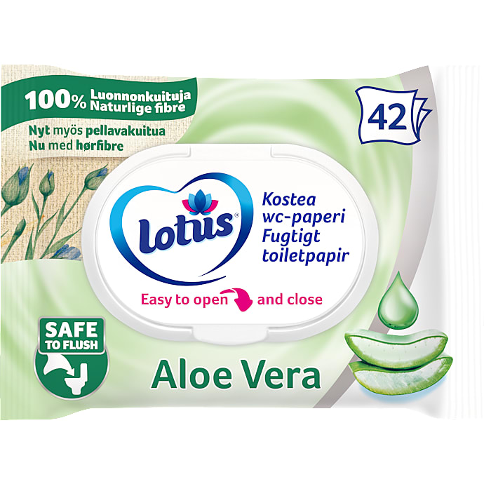 Fugtigt toiletpapir m. aloe vera