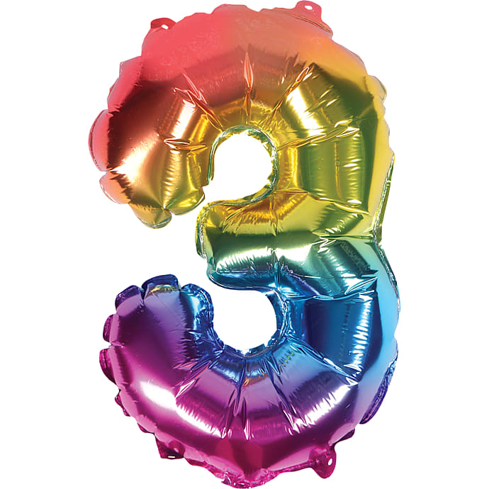 Salling Tal Folieballon Nr. 3 Rainbow