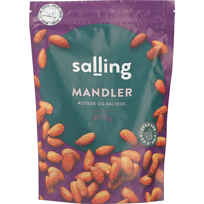 Ristede mandler m. salt