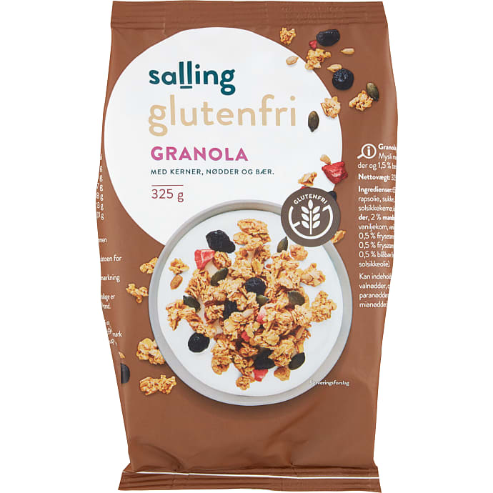 Granola m. jordbær, hindbær og blåbær glutefri