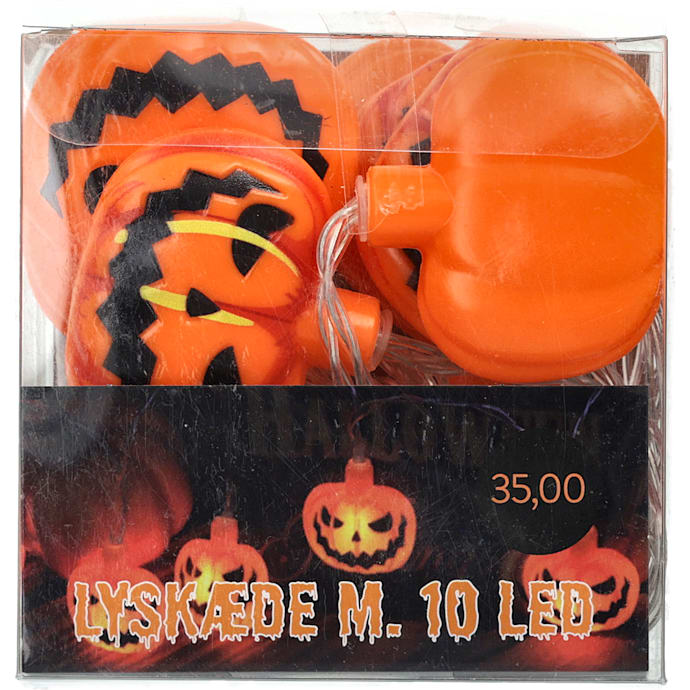 Halloween lyskæde 10 LED - flere varianter - assorteret