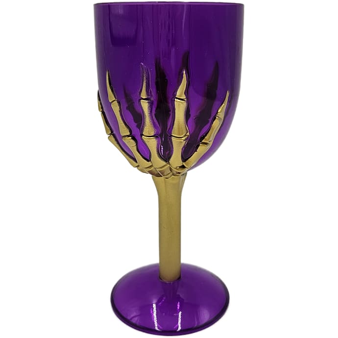 Halloween vinglas H: 17,5 cm - flere varianter - assorteret