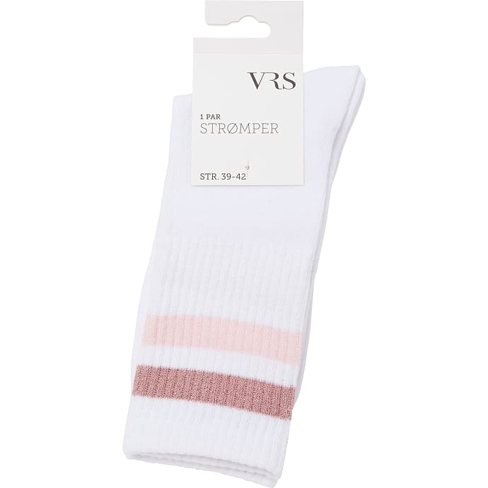 VRS dame tennisstrømper str. 39/42 - hvid