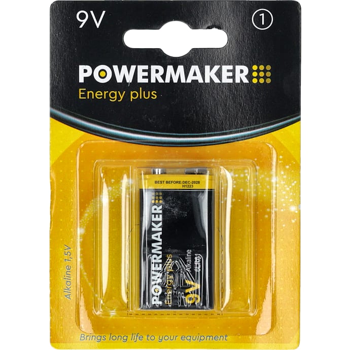 Powermaker 9V Batteri 1 stk