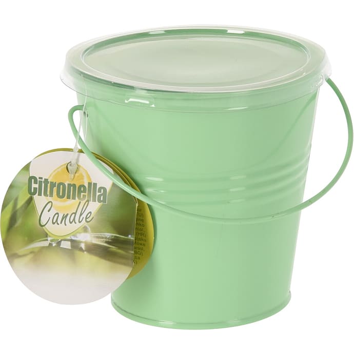 Lys med Citronelladuft i Spand