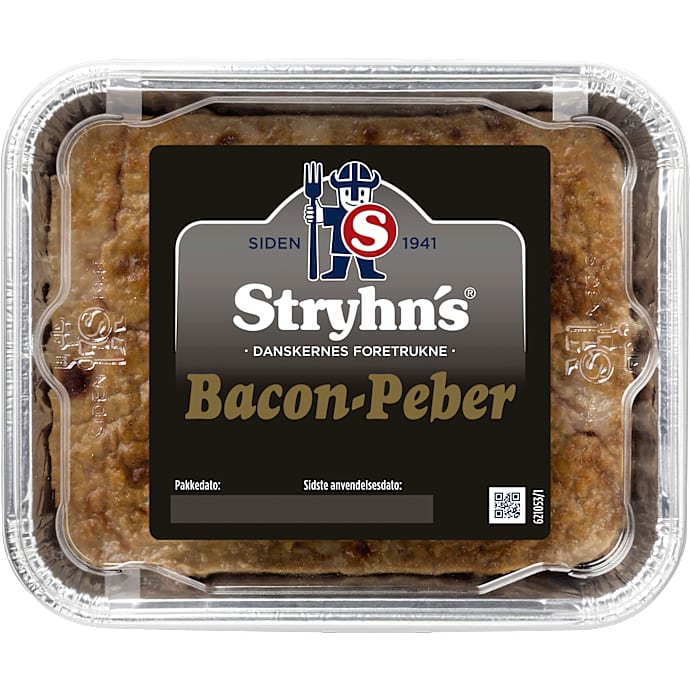 Leverpostej m. bacon og peber