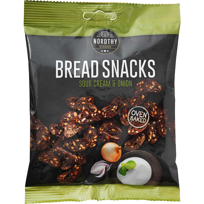 Rugbrødssnacks m. sour cream & onion
