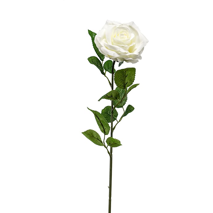 Kunstig blomst Rose Marleen 63 cm - cream