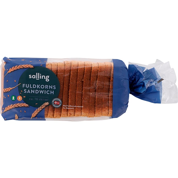 Fuldkornssandwichbrød