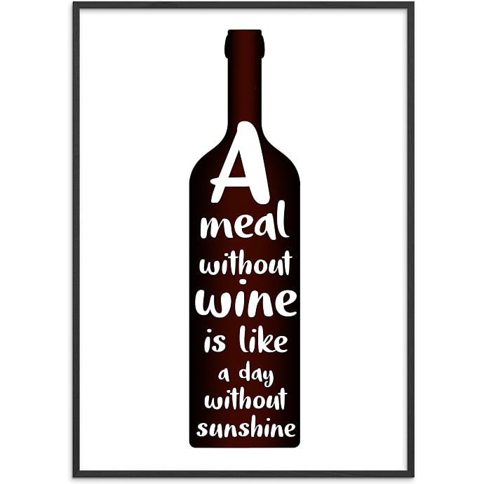 Citatplakat A day without sunshine 30x40