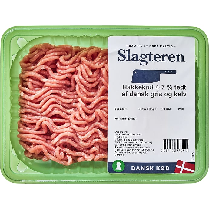 Slagteren Hakket grise- og kalvekød 4-7% fedt