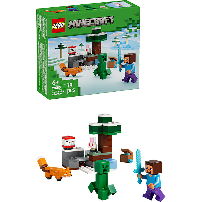 LEGO Minecraft Steves tajga-eventyr 21583