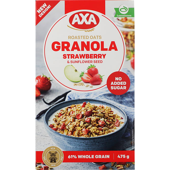 Granola m. jordbær og solsikkefrø